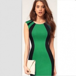 vestido de estilo sexy y elegante de color verde vende bien - Click Image to Close