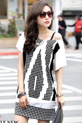 blusa de estilo bohemia y sexy de color blanco [SP-QQ14042917]