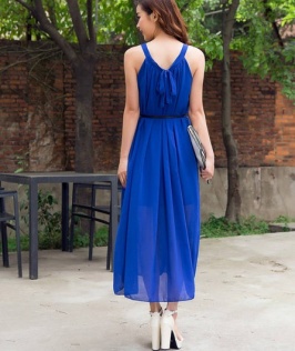 blusa y falda estilo coreano de color azul [SP-WH14051209]