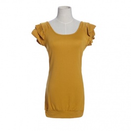 vestido de estilo elegante y coreano de color amarillo se vende bien
