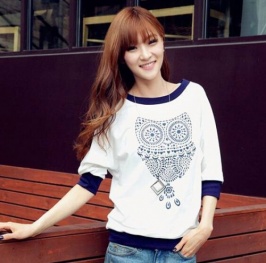 camisa de estilo coreano de color en foto [SP-LY14081004]