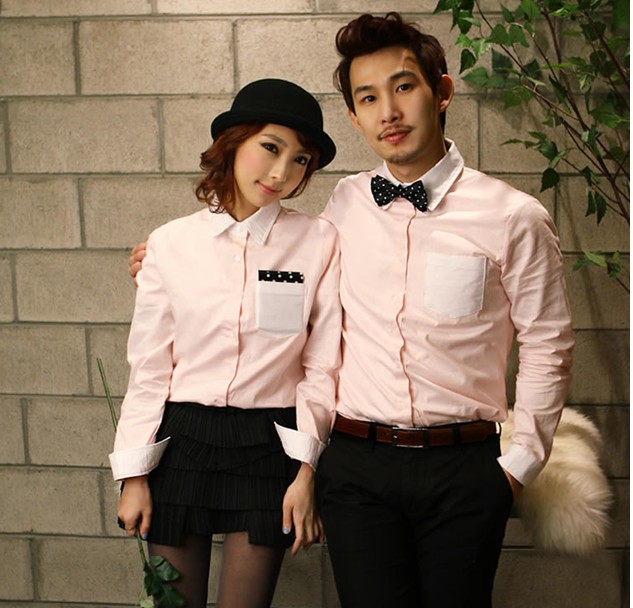 blusa de estilo coreano de color rosada