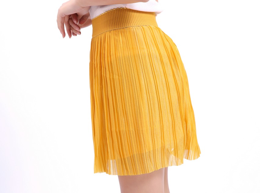 falda de estilo coreano color amarillo se vende bien