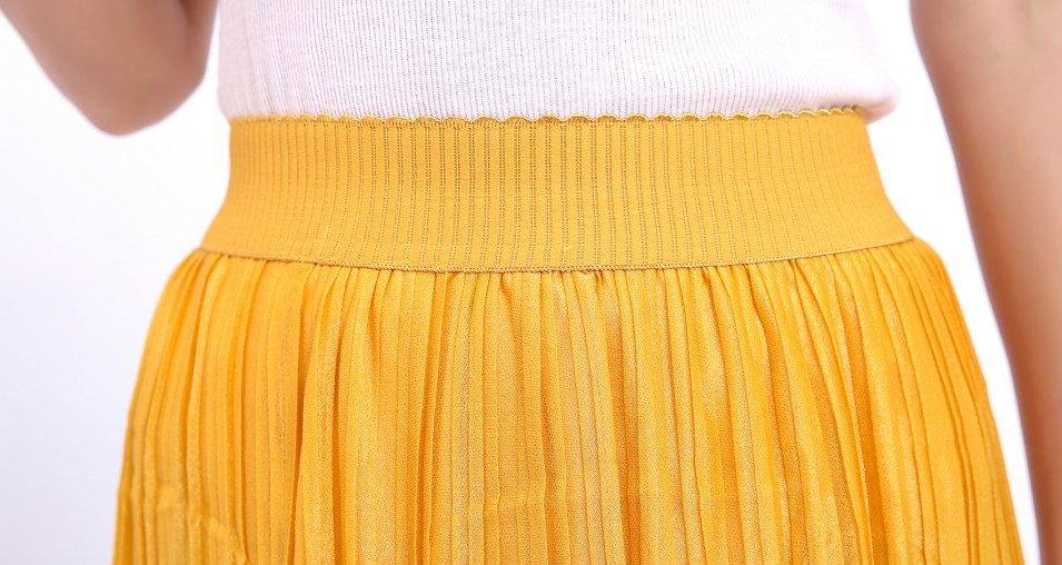 falda de estilo coreano color amarillo se vende bien