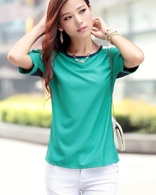 camisa de estilo coreano y ocio de color verde