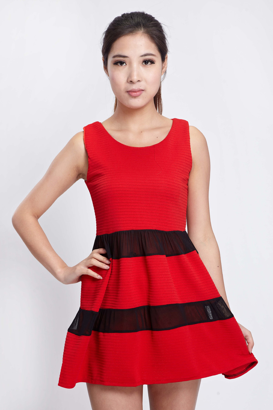 vestido de estilo sexy y encaje de color rojo  vende bien