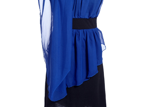vestido de estilo elegante de color azul