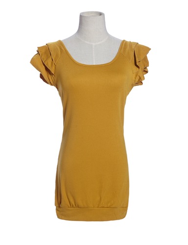 vestido de estilo elegante y coreano de color amarillo se vende bien
