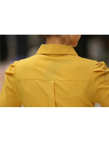 blusa de estilo elegante de color amarillo
