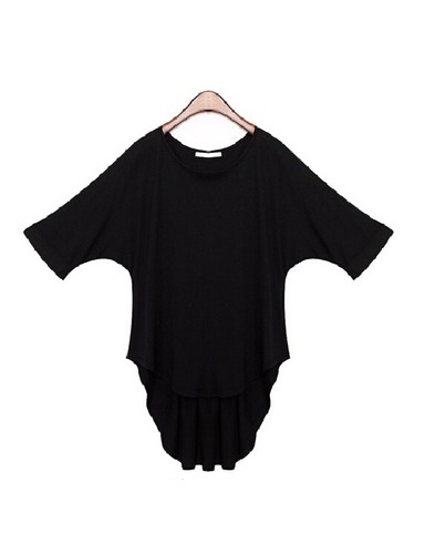 blusa de estilo coreano de color negro